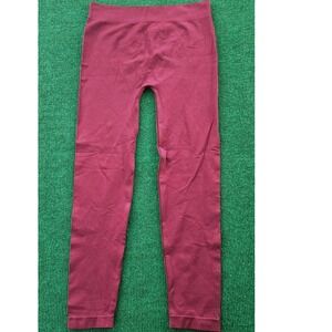 Zenana Outfitters Womens Seamless Leggings Activewear‎ Burgundy Small/Medium S/M